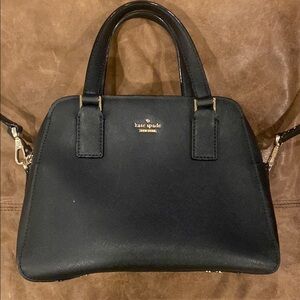 Kate Spade Black Shoulder Bag with Gold Hardware